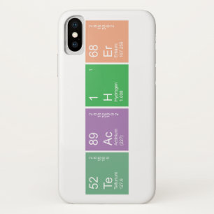 定期カラフル表科学先生 iPhone X ケース