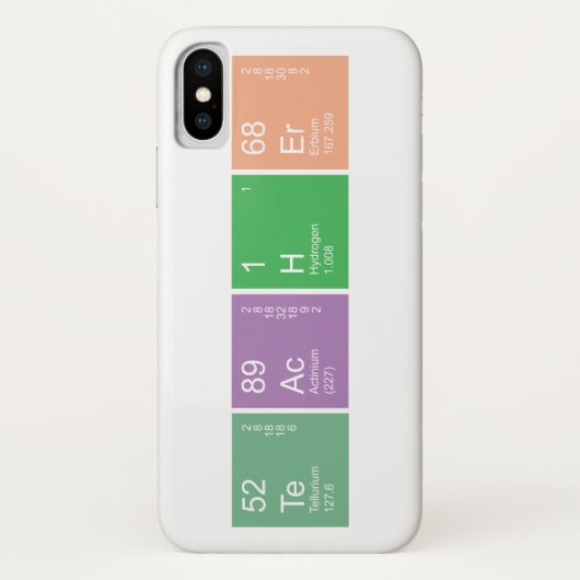 定期カラフル表科学先生 Case-Mate iPhoneケース (裏面)