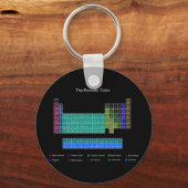 定期スタイリッシュ表 – 青と黒 キーホルダー (正面)