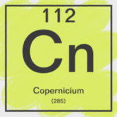 定期テーブルシール – Copernicium シール (正面)