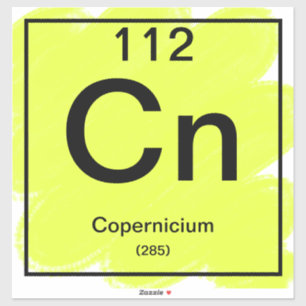 定期テーブルシール – Copernicium シール