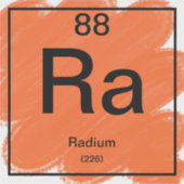 定期テーブルシール – Radium シール (正面)