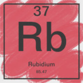 定期テーブルシール – Rubidium シール (正面)