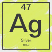 定期テーブルステッカー – シルバー シール (正面)