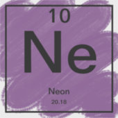 定期テーブルステッカー – ネオン シール (正面)