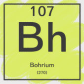 定期テーブルステッカー – Bohrium シール (正面)