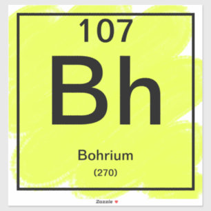 定期テーブルステッカー – Bohrium シール