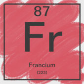 定期テーブルステッカー – Francium シール (正面)