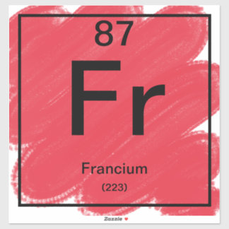 定期テーブルステッカー – Francium シール