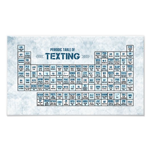 定期メールや文字を打つ表(青) フォトプリント            (正面)