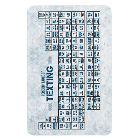 定期メールや文字を打つ表（青） マグネット (縦)