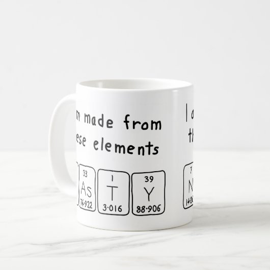 定期扱いにく表名の重複 コーヒーマグカップ (正面左)