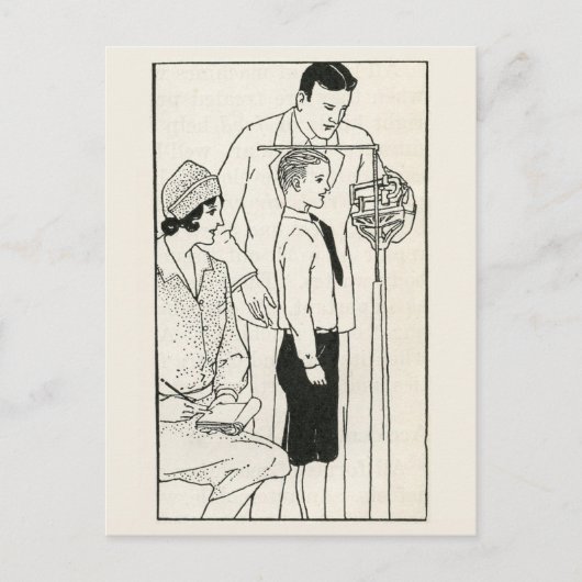 定期検査が必要ヴィンテージ ポストカード (正面)