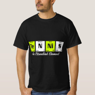 定期的なテーブルおもしろいテニスプレーヤーギフト男性へホーム Tシャツ