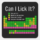 定期的なテーブルをクリックできるか先生学生の子供 スクエアシール (正面)