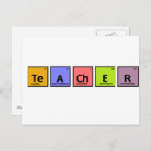 定期的なテーブル先生の評価 ポストカード (正面/裏面)