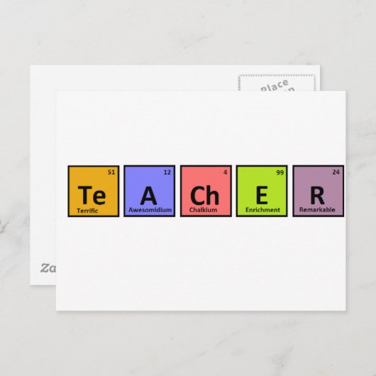 定期的なテーブル先生の評価 ポストカード (正面/裏面)