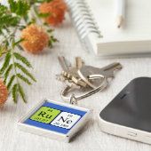 定期的なテーブル名のキーリングを実行 キーホルダー (側面)