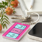 定期的なテーブル名のキーリング キーホルダー (正面右)