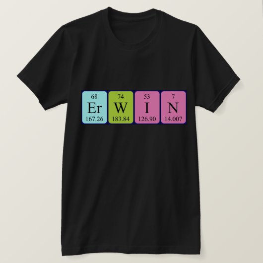 定期的なテーブル名のシャツを返す Tシャツ (デザイン正面)