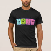定期的なテーブル名のシャツを返す Tシャツ (正面)