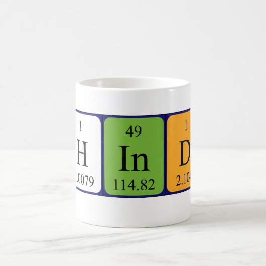 定期的なテーブル名の重複を防止する コーヒーマグカップ (中央)