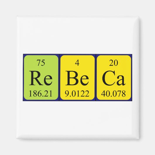 定期的なテーブル名マグネットのレベッカ マグネット (正面)