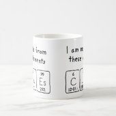 定期的なテーブル名magをクリア コーヒーマグカップ (中央)