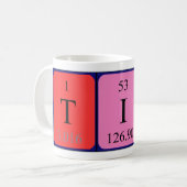 定期的なテーブル名magを関連付ける コーヒーマグカップ (正面左)