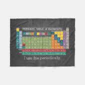 定期的な元素表Chalkboard フリースブランケット (正面(横))