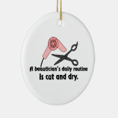 定期的な美容師 セラミックオーナメント (右)
