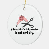 定期的な美容師 セラミックオーナメント (左)