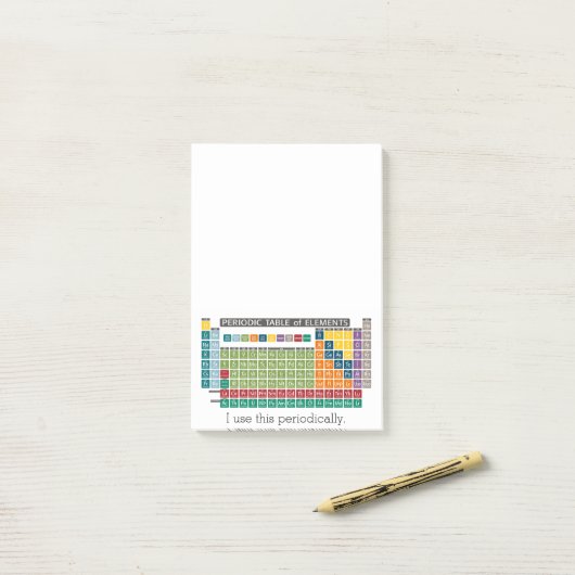 定期的な要素表 – 定期的に使用 ポストイット (デスク上)