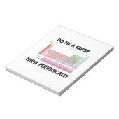 定期的にお願考えいをする（周期表） ノートパッド (回転)