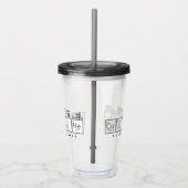 定期的にカフェインで満たす アクリルタンブラー (右)