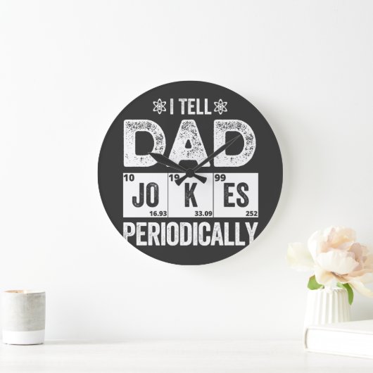 定期的にパパの冗談を言う ラージ壁時計 (ホーム)