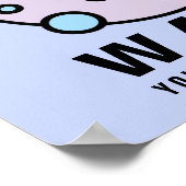 定期的に手を洗うウイルスアイコン ポスター (角)