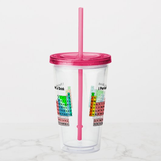 定期的に飲み物が必要だ – 周期表 アクリルタンブラー (右)