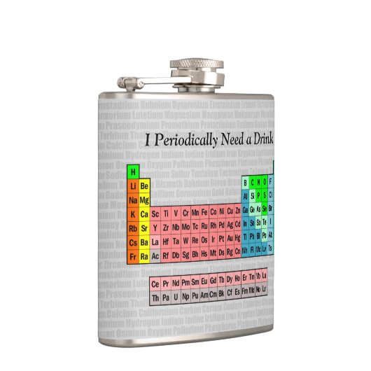 定期的に飲み物が必要 – 2016年周期表 フラスク (右)