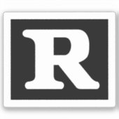 定格おもしろいR制限記号 シール (正面)