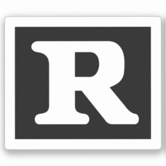 定格おもしろいR制限記号 シール