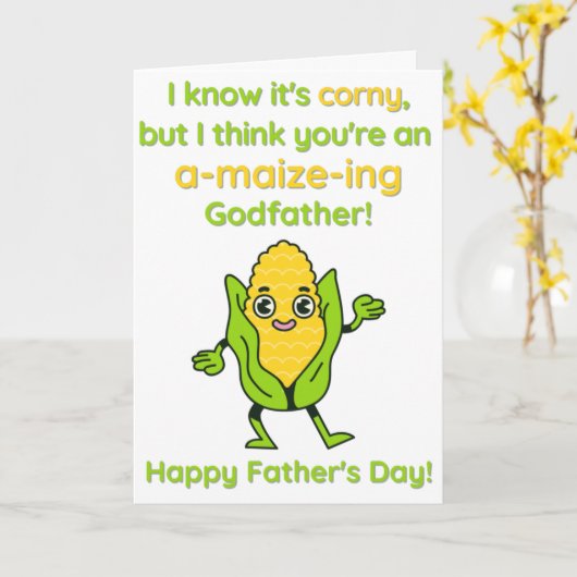 定番すぎるけど最高の名付け親 父の日のカード カード (黄色い花)