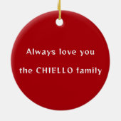 定義いけなビーグルドッグサンタハットオーナメント セラミックオーナメント (裏面)