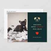 定義いけな |おもしろい犬の写真 シーズンポストカード (正面/裏面)