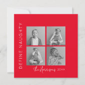 定義いけな | 5フォトコラージュのクリスマス シーズンカード (正面)