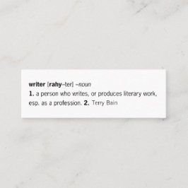 定義される作家[あなたとして] スキニー名刺