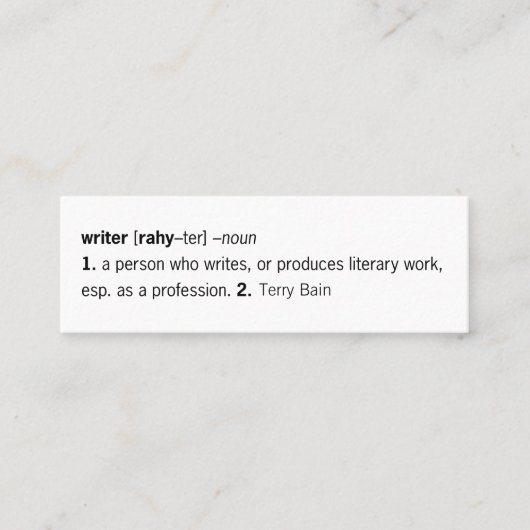 定義される作家[あなたとして] スキニー名刺 (正面)