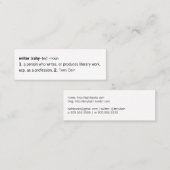 定義される作家[あなたとして] スキニー名刺 (正面/裏面)