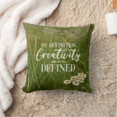 定義によって創造性を定義できない – 引用文 クッション (ブランケット)