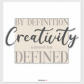 定義によって創造性を定義できない – 引用文 シール (シート)